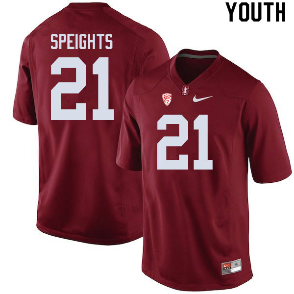 Youth #21 Trevor Speights Stanford Cardinal College Football Jerseys Sale-Cardinal